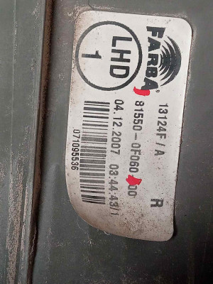 PILOTO TRASERO DERECHO, TOYOTA, COROLLA VERSO (R1)