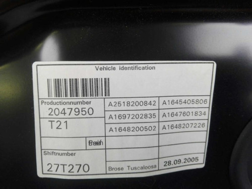 ELEVALUNAS DELANTERO DERECHO Mercedes-Benz CLASE ML (BM 164) 