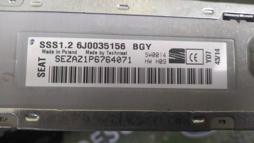 SISTEMA AUDIO / RADIO CD Seat IBIZA BERLINA (6J5) 