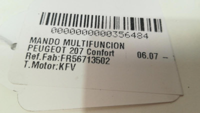 MANDO MULTIFUNCION, PEUGEOT, 207