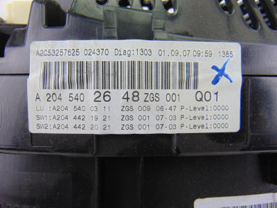 CUADRO INSTRUMENTOS, MERCEDES-BENZ, CLASE C (BM 204) BERLINA