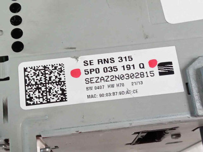 SISTEMA AUDIO / RADIO CD, SEAT, ALTEA XL (5P5)