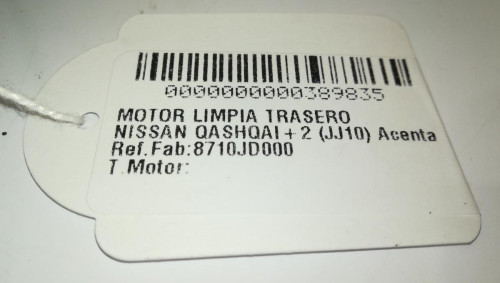 MOTOR LIMPIA TRASERO Nissan QASHQAI +2 (JJ10) 