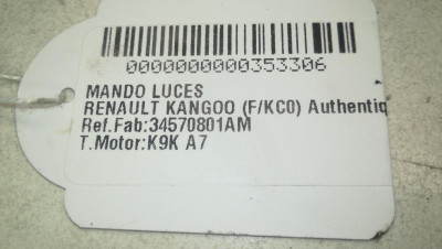 MANDO LUCES, RENAULT, KANGOO I (F/KC0)