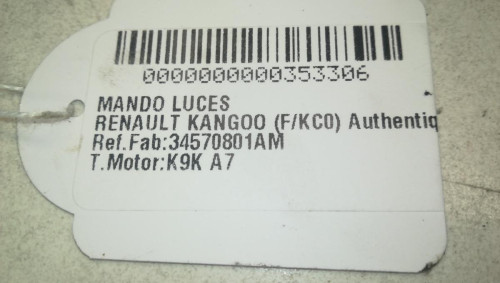  MANDO LUCES RENAULT KANGOO I (F/KC0) 