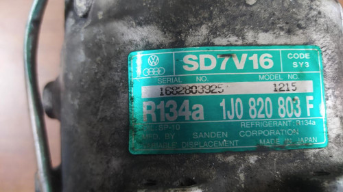 COMPRESOR AIRE ACONDICIONADO VOLKSWAGEN GOLF IV BERLINA (1J1)(10.1997) 
