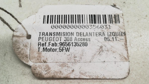  TRANSMISION DELANTERA IZQUIERDA PEUGEOT 308 