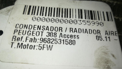 CONDENSADOR / RADIADOR AIRE ACONDICIONADO, PEUGEOT, 308