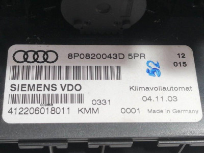 MANDO CLIMATIZADOR, AUDI, A3 (8P1)