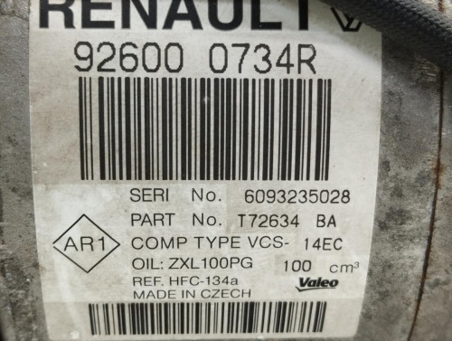  COMPRESOR AIRE ACONDICIONADO RENAULT CLIO IV 