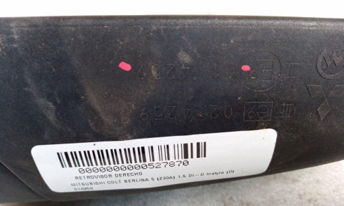  RETROVISOR DERECHO MITSUBISHI COLT CZ3 BERL. 5 (Z30A) 