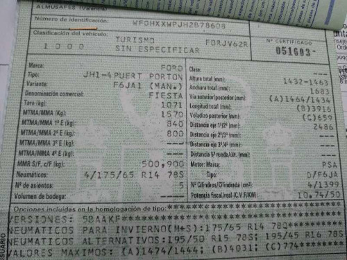  FORD FIESTA (CBK) 