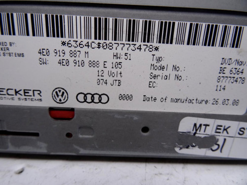  SISTEMA NAVEGACION GPS AUDI A6 ALLROAD QUATTRO (4FH) 