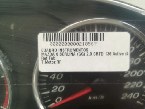  CUADRO INSTRUMENTOS MAZDA 6 BERLINA (GG) 