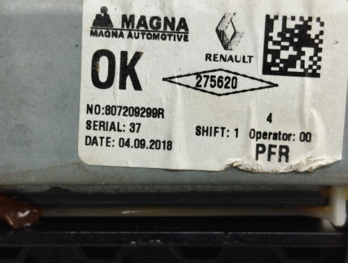 ELEVALUNAS DELANTERO DERECHO Dacia SANDERO II 