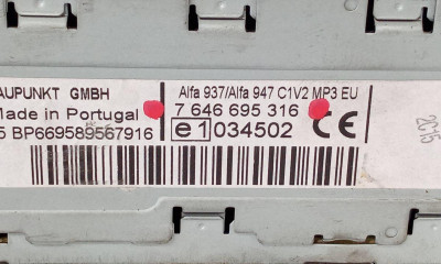 SISTEMA AUDIO / RADIO CD, ALFA ROMEO, 147 (190)