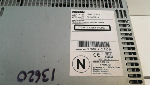  SISTEMA AUDIO / RADIO CD NISSAN QASHQAI +2 (JJ10) 