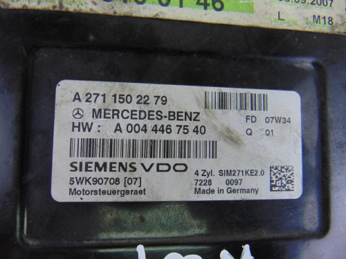  CENTRALITA MOTOR UCE, MERCEDES-BENZ, CLASE C (BM 204) BERLINA 