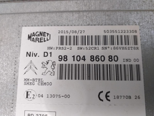  SISTEMA NAVEGACION GPS CITROEN C4 PICASSO/SPACETOURER 