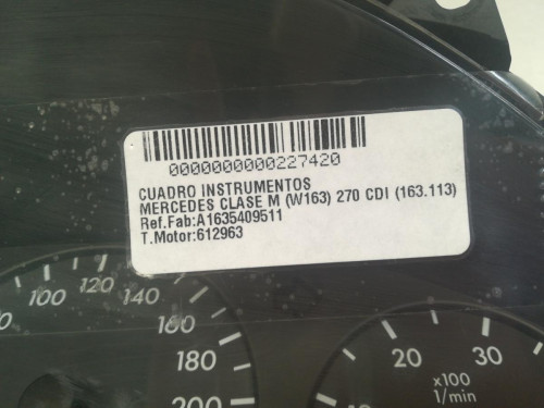  CUADRO INSTRUMENTOS Mercedes-Benz CLASE ML (BM 163) 