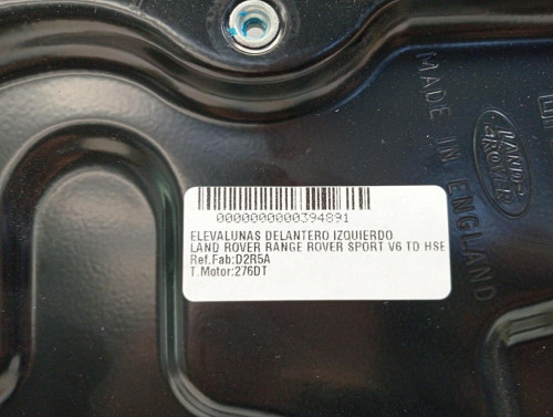  ELEVALUNAS DELANTERO IZQUIERDO Land Rover RANGE ROVER SPORT 
