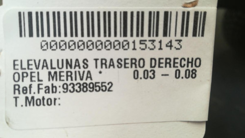  ELEVALUNAS TRASERO DERECHO 