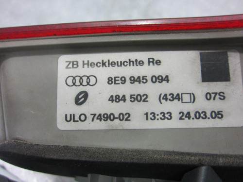  PILOTO TRASERO DERECHO INTERIOR AUDI A4 AVANT (8E) 