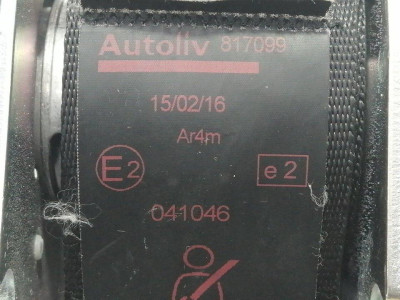 CINTURON SEGURIDAD TRASERO CENTRAL, CITROEN, C3 PICASSO