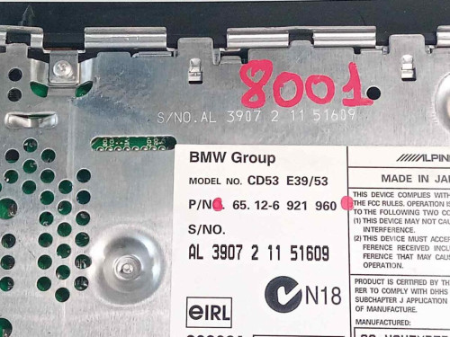 SISTEMA AUDIO / RADIO CD BMW SERIE X5 (E53) 