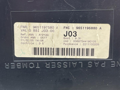 CAJA RELES / FUSIBLES, PEUGEOT, 307 (S1)(04.2001)