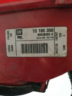 PILOTO TRASERO IZQUIERDO, OPEL, CORSA D