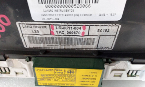  CUADRO INSTRUMENTOS, LAND ROVER, FREELANDER (LN) 
