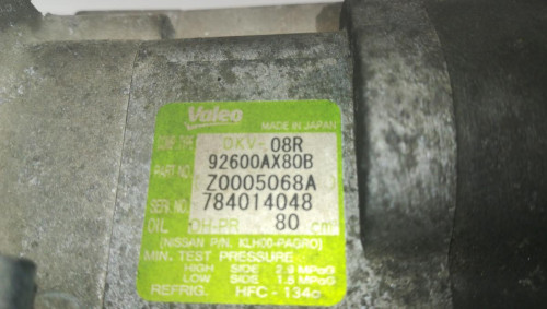  COMPRESOR AIRE ACONDICIONADO NISSAN MICRA (K12E) 
