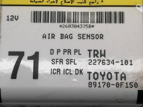  KIT AIRBAG TOYOTA VERSO (AUR2/ZGR2) 