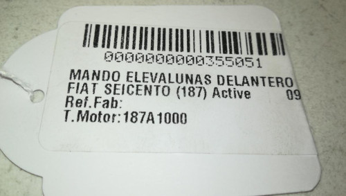  MANDO ELEVALUNAS DELANTERO IZQUIERDO Fiat SEICENTO (187) 
