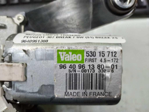 MOTOR LIMPIA TRASERO PEUGEOT 307 BREAK / SW (S1)(04.2002) 