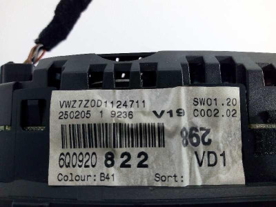 CUADRO INSTRUMENTOS, VOLKSWAGEN, POLO IV (9N1)