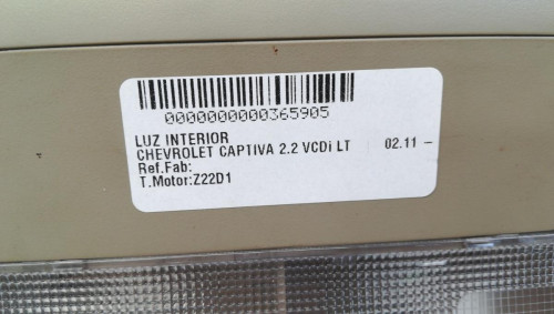 LUZ INTERIOR, CHEVROLET, CAPTIVA 
