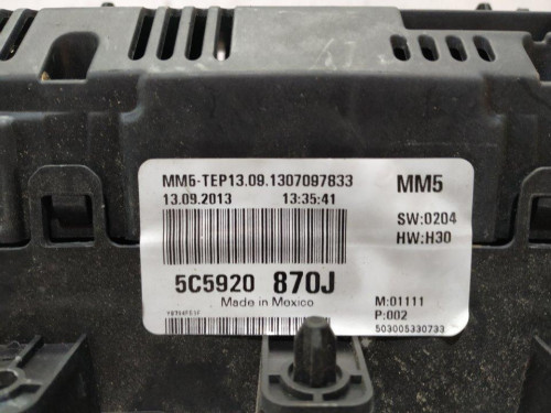  CUADRO INSTRUMENTOS VOLKSWAGEN BEETLE (5C1)(06.2011) 