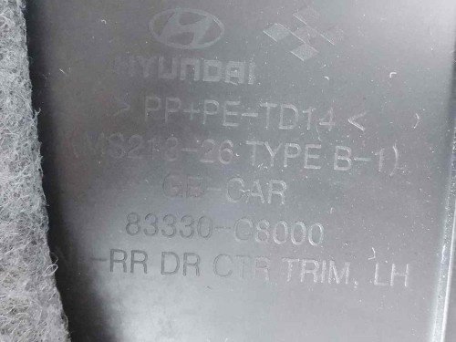 GUARNECIDO PUERTA TRASERA IZQUIERDA HYUNDAI I20 (GB) 