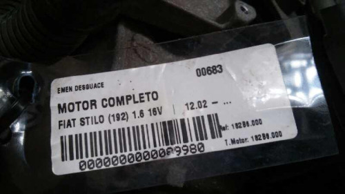 MOTOR COMPLETO FIAT STILO (192) 