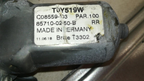  ELEVALUNAS TRASERO IZQUIERDO TOYOTA AURIS (E18) 