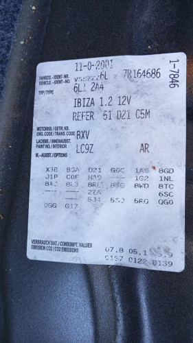  SEAT IBIZA (6L1) 