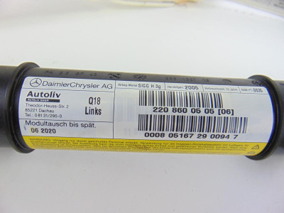 AIRBAG CORTINA DELANTERO IZQUIERDO, MERCEDES-BENZ, CLASE S (BM 220) BERLINA