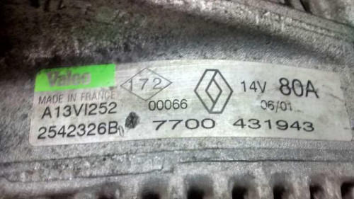  ALTERNADOR Renault MEGANE I FASE 2 BERLINA (BA0) 