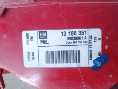 PILOTO TRASERO DERECHO, OPEL, CORSA D
