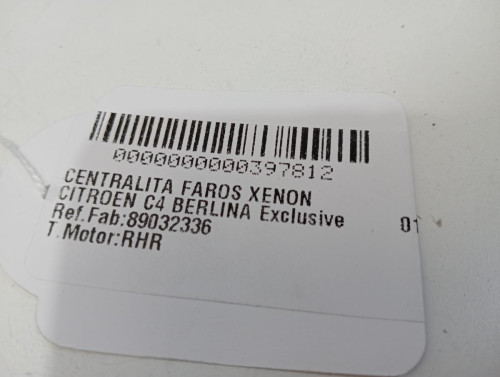  CENTRALITA FAROS XENON CITROEN C4 BERLINA 