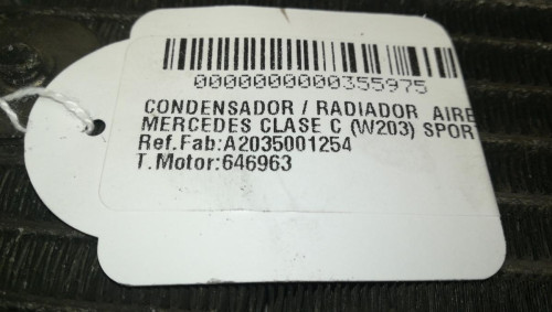 CONDENSADOR / RADIADOR AIRE ACONDICIONADO Mercedes-Benz CLASE C (BM 203) SPORTCOUPE 