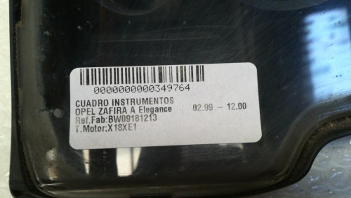  CUADRO INSTRUMENTOS OPEL ZAFIRA A 
