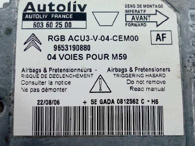 CENTRALITA AIRBAG, CITROEN, BERLINGO